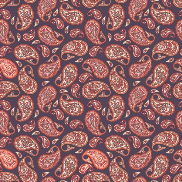 Paisley Seamless Pattern. barevný vektorový ornament indického stylu — Stockový vektor