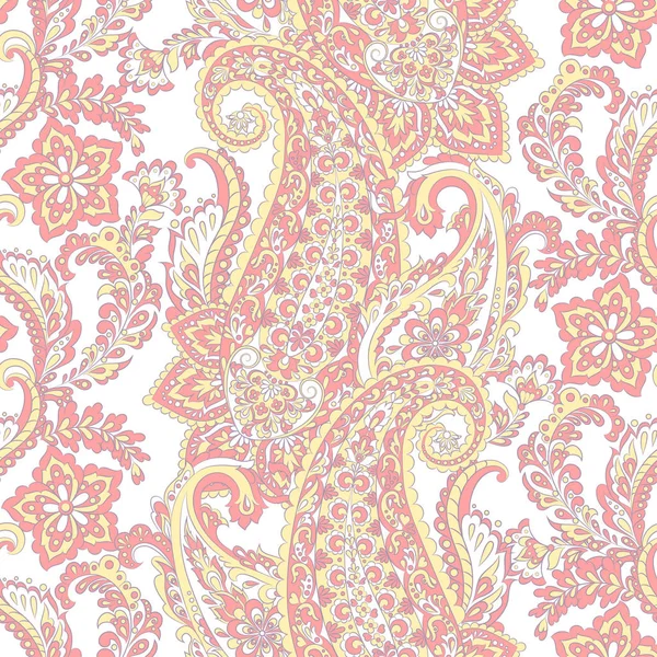Paisley sömlös vektor mönster. blommig vintage bakgrund — Stock vektor
