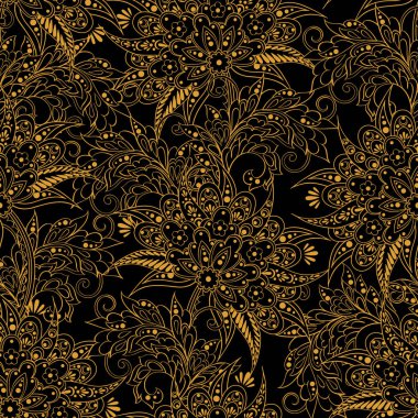 Elegance Dikişsiz desen Etnik çiçekli