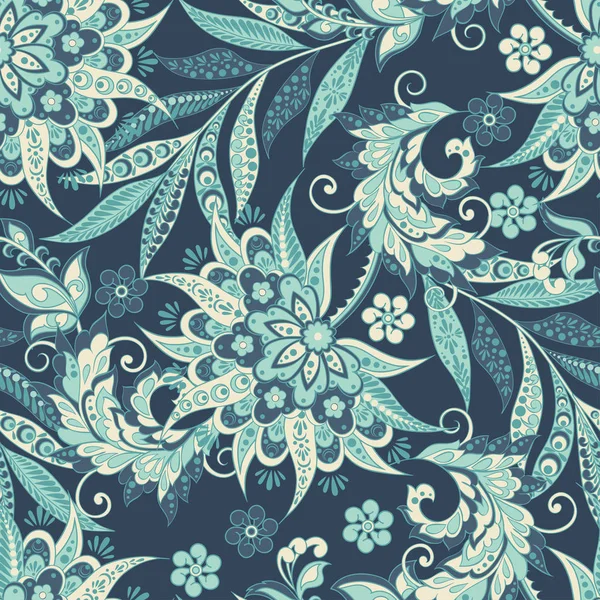 Vintage Vector Floral nahtloses Muster — Stockvektor