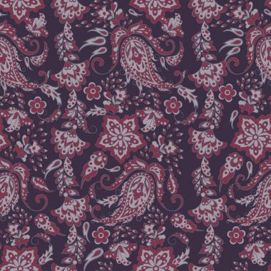 Hint tarzı sorunsuz Paisley desende. 