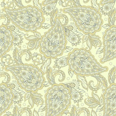 Paisley çiçek seamless modeli