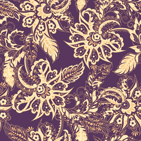 Bezešvý květinový vzor v Batik stylu. — Stockový vektor