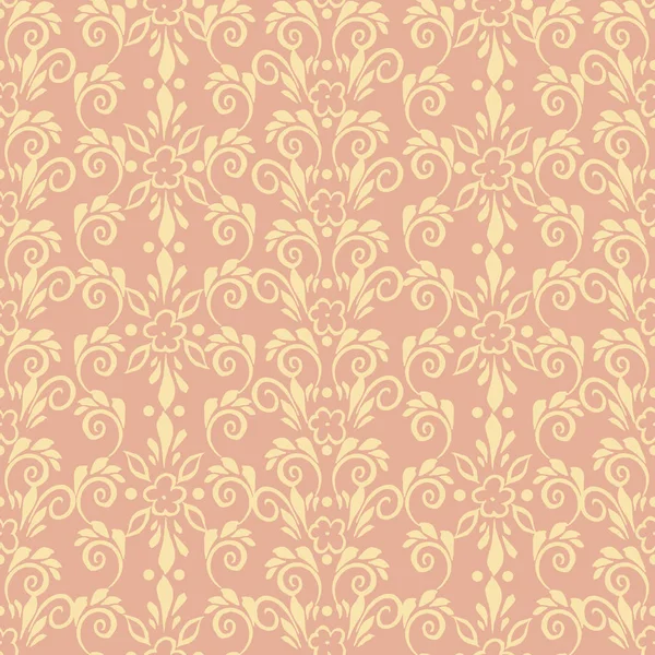 Pola floral dalam gaya retro wallpaper - Stok Vektor