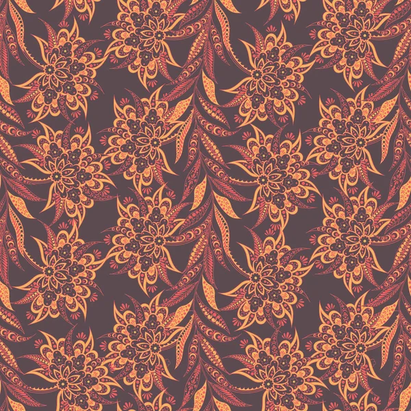 Vintage floral sem costura padrão — Vetor de Stock