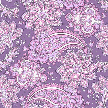 Hint batik tarzında Vintage desenli desen