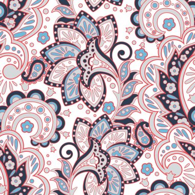 Hint batik tarzı çiçekli Vintage desen.