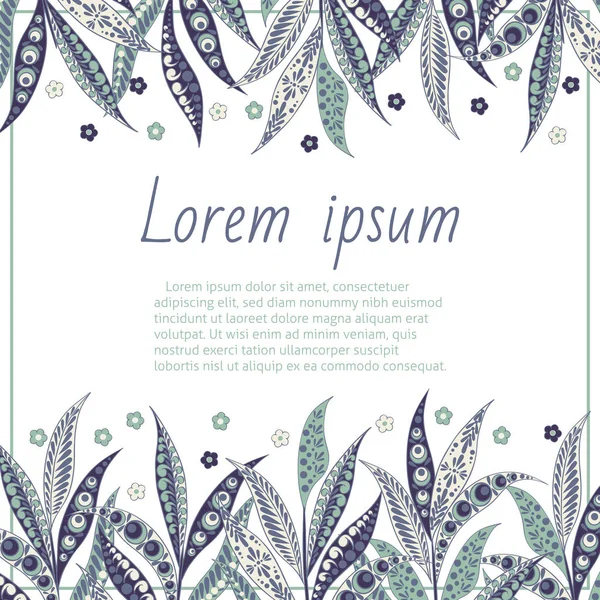 Çiçek desenli davetiye kartı.