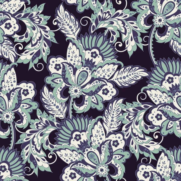 Fleurs vintage motif sans couture — Image vectorielle