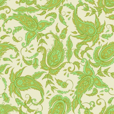 Paisley deseni. Kusursuz Asya Tekstil Arkaplanı