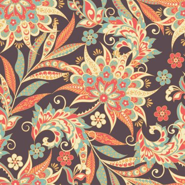 Vintage Vector Çiçeksiz desen