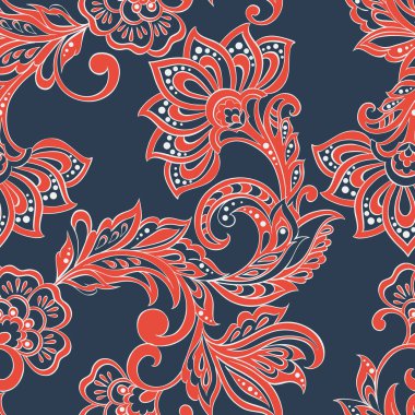 Hint mehndi tarzı sorunsuz çiçek desenli