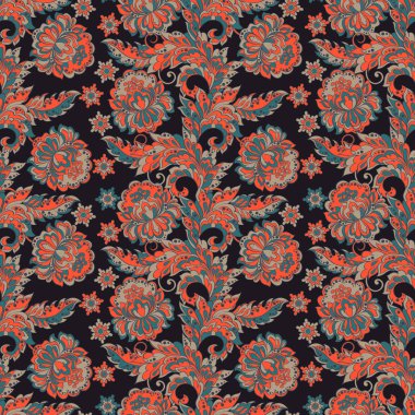 çiçek seamless modeli. Batik vektör süsleme.