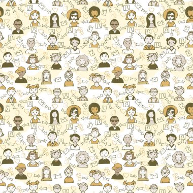 Sorunsuz sosyal ağ vektör çizim