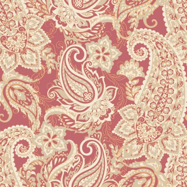 Paisley Damask süsü. Kusursuz Vektör deseni