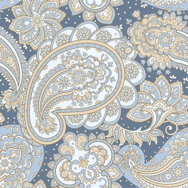 Paisley ornement floral motif sans couture — Image vectorielle