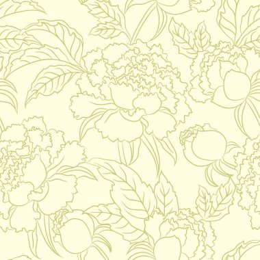 Şakayıksız desen. Çiçek vektör arkaplanı