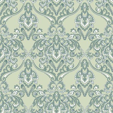 Vektör çiçek duvar kağıdı. Klasik Barok çiçek süsleme.