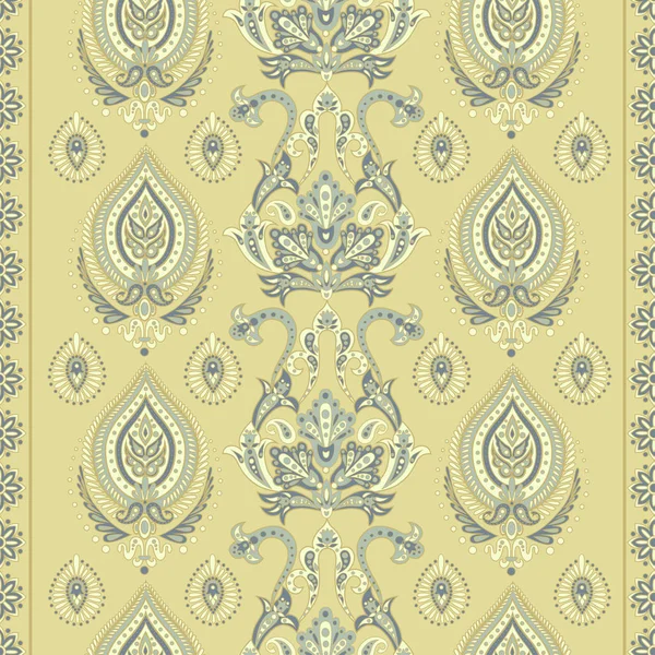 Paisley Floral Oriental Ethtern. Adorno árabe sin costuras — Archivo Imágenes Vectoriales