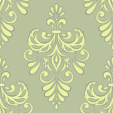 Damasko Seamless modeli. vektör arka plan