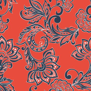 Hint mehndi tarzı sorunsuz çiçek desenli