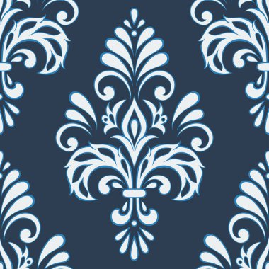Damasko Seamless modeli. vektör arka plan