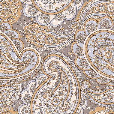 Asya batik tarzı desenli seamless modeli