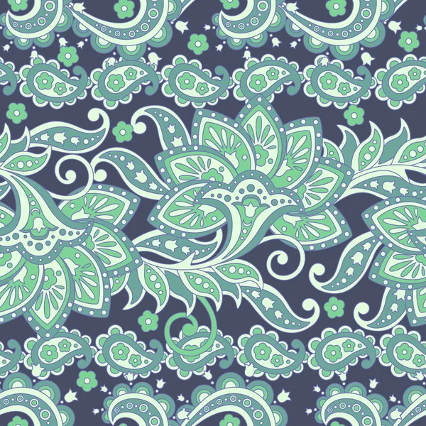 Paisley Floral etnický bezproblémový vzor. Arabská ornament. Ozdobné motivy indických textilních vzorů. — Stockový vektor