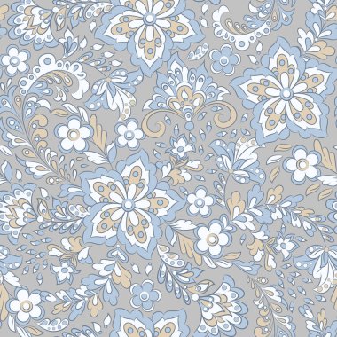 Vektör çiçek kusursuz desen. Güzel çiçek arkaplanı.