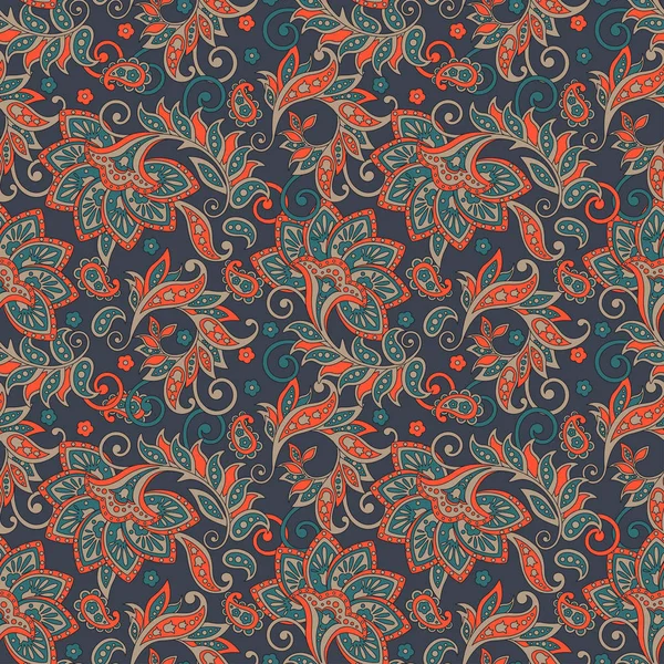 Folklorik Batik çiçek süsleme vektör.