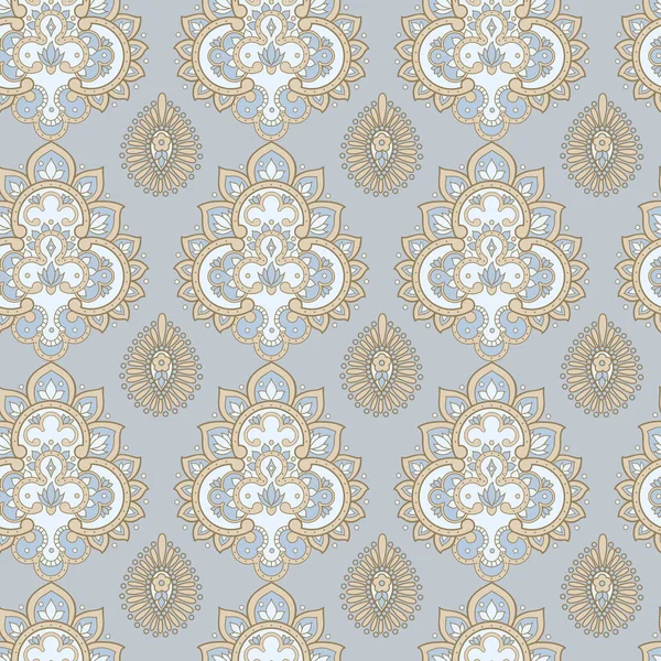 Paisley motif floral sans couture — Image vectorielle