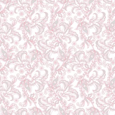 Klasik çiçeksiz desenli. Vektör arkaplanı