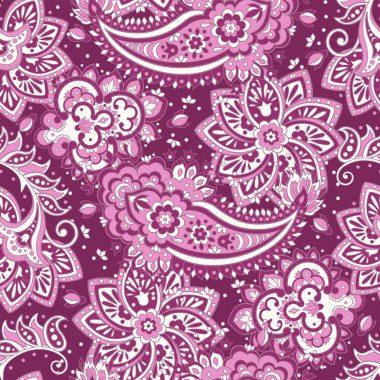 Hint batik tarzında eski desenli desenler. Çiçek vektör arkaplanı