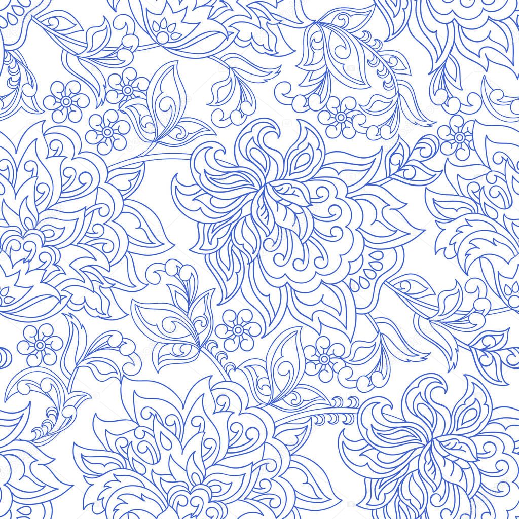 floral seamless pattern. vector background