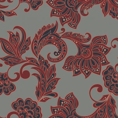 Çiçek desenli. Hint, Şam sorunsuz duvar kağıdı. 