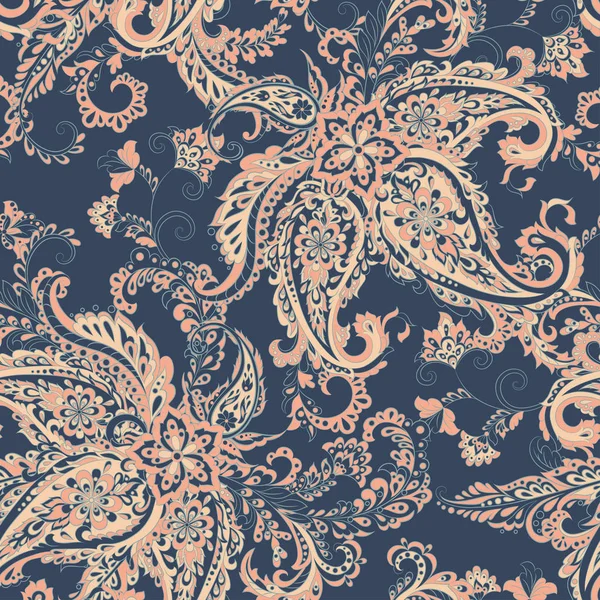 Damask paisley hladký vektorový vzor. — Stockový vektor