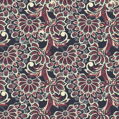 Folklorik Batik vektör süsü. Etnik Çiçeksiz desen.