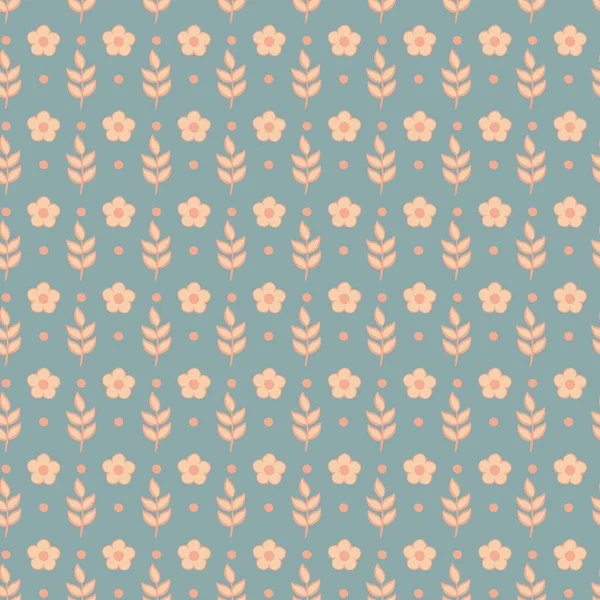Lindo pequeño patrón de flores sin costura para envolver fondo de pantalla textil — Vector de stock