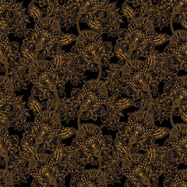 Vector vintage floral sem costura padrão — Vetor de Stock