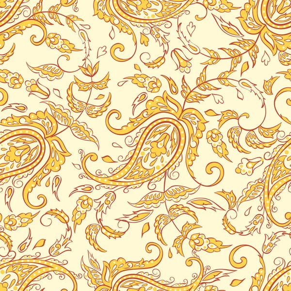 Paisley Pattern. Fundo têxtil asiático sem costura —  Vetores de Stock