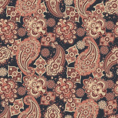 Paisley dikişsiz desen. Klasik çiçek arkaplanı