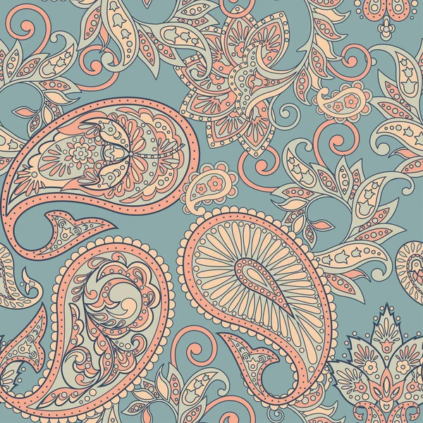 Paisley padrão sem costura. fundo vetorial floral —  Vetores de Stock