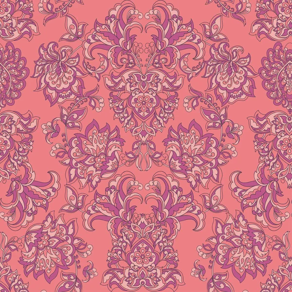 Modèle élégant sans couture avec des fleurs. Illustration florale vectorielle style baroque floral — Image vectorielle