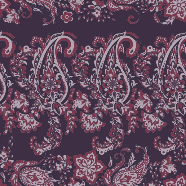 Ornamento vettoriale batik folcloristico. Paisley floreale modello senza cuciture. — Vettoriale Stock