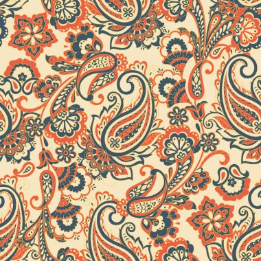 Süslü kumaş arka plan. Paisley pürüzsüz desen