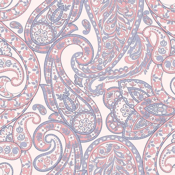 Paisley naadloos patroon. Vintage achtergrond in batik stijl — Stockvector