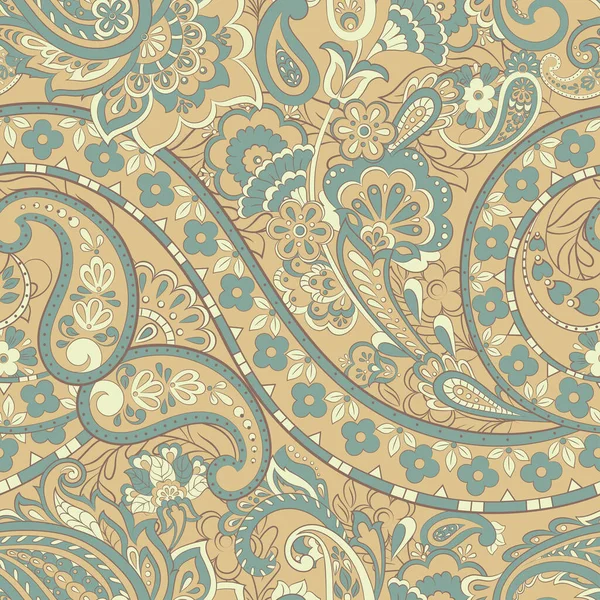 Nahtloses Paisley-Muster. Florale Vektorillustration — Stockvektor