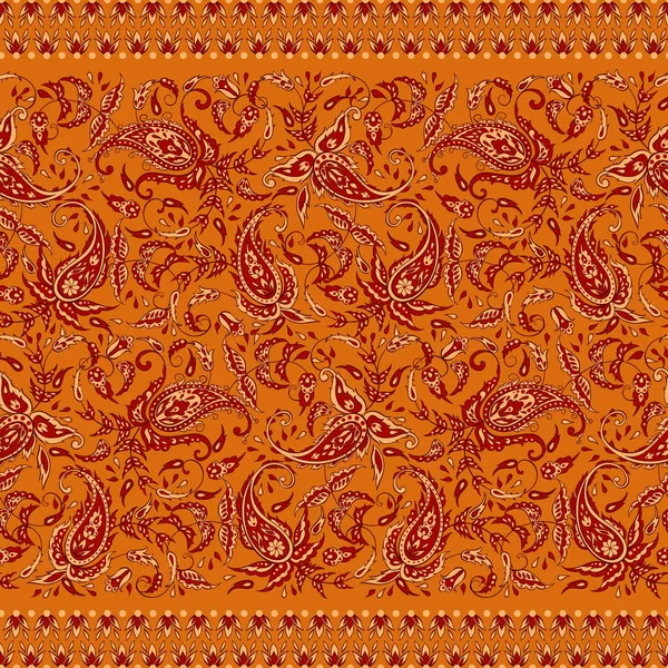 Modèle Paisley sans couture dans le style indien. Illustration vectorielle florale — Image vectorielle