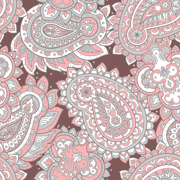 Paisley Bezešvé Textilní Vzor Asijském Batik Stylu — Stockový vektor