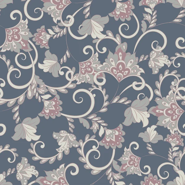 Vintage floral seamless pattern. Vector wallpaper — Stock Vector
